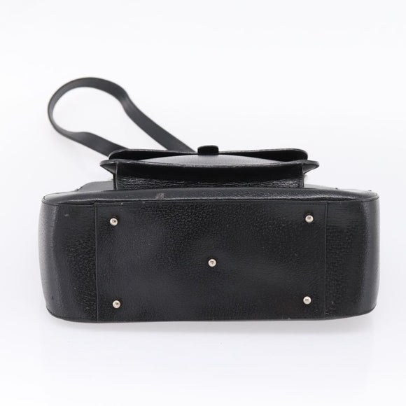 GUCCI Hand Bag Leather 2way Black Silver 000 2058 0307 5 Auth ep16094
