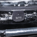 GUCCI Hand Bag Leather 2way Black Silver 000 2058 0307 5 Auth ep16094-10