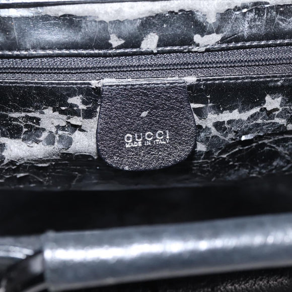 GUCCI Hand Bag Leather 2way Black Silver 000 2058 0307 5 Auth ep16094