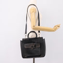 GUCCI Hand Bag Leather 2way Black Silver 000 2058 0307 5 Auth ep16094-25