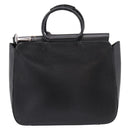 GUCCI Hand Bag Leather 2way Black Silver 000 2058 0307 5 Auth ep16094-2