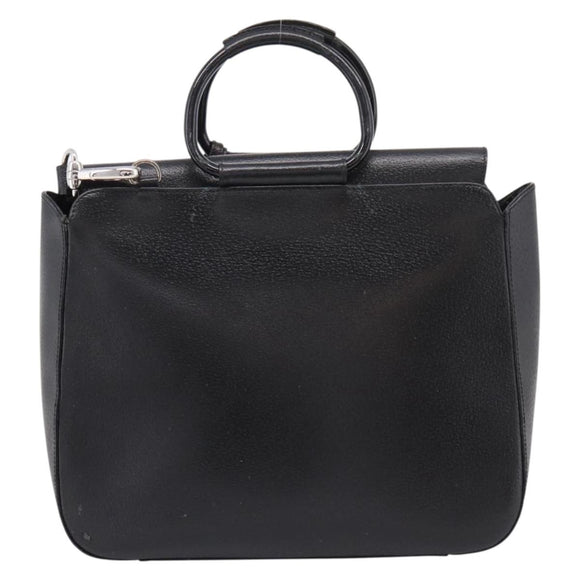 GUCCI Hand Bag Leather 2way Black Silver 000 2058 0307 5 Auth ep16094