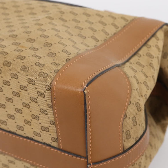 GUCCI Micro GG Supreme Hand Bag Beige Gold Auth ep16098