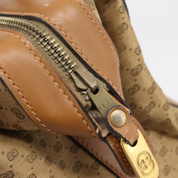 GUCCI Micro GG Supreme Hand Bag Beige Gold Auth ep16098