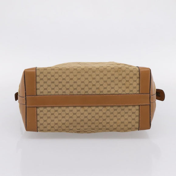 GUCCI Micro GG Supreme Hand Bag Beige Gold Auth ep16098