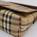 BURBERRY Nova Check Hand Bag PVC Beige Gold Auth ep16099V-9