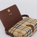 BURBERRY Nova Check Hand Bag PVC Beige Gold Auth ep16099V-11