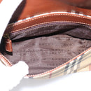 BURBERRY Nova Check Hand Bag PVC Beige Gold Auth ep16099V-12