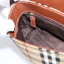 BURBERRY Nova Check Hand Bag PVC Beige Gold Auth ep16099V-18