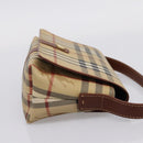 BURBERRY Nova Check Hand Bag PVC Beige Gold Auth ep16099V-4