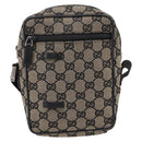 GUCCI GG Canvas Shoulder Bag Beige Silver 018 1619 Auth ep16101-2
