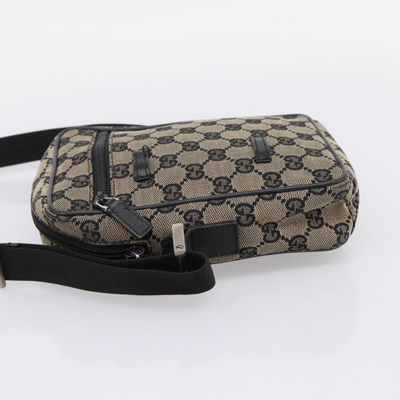 GUCCI GG Canvas Shoulder Bag Beige Silver 018 1619 Auth ep16101