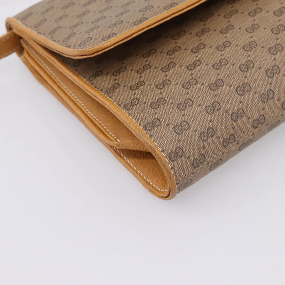 GUCCI Micro GG Supreme Shoulder Bag PVC Beige Gold 904 02 050 Auth ep16103