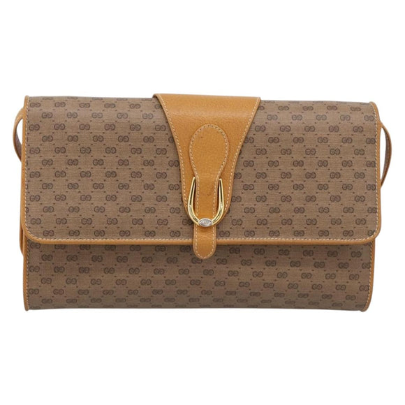 GUCCI Micro GG Supreme Shoulder Bag PVC Beige Gold 904 02 050 Auth ep16103