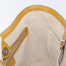 Christian Dior Trotter Canvas Hand Bag Patent leather Beige Silver Auth ep16107-21