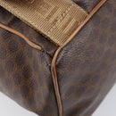 CELINE Macadam Canvas Backpack PVC Leather Brown Gold Auth ep16108-21