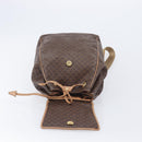 CELINE Macadam Canvas Backpack PVC Leather Brown Gold Auth ep16108-25