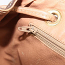 CELINE Macadam Canvas Backpack PVC Leather Brown Gold Auth ep16108-29