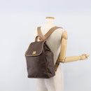 CELINE Macadam Canvas Backpack PVC Leather Brown Gold Auth ep16108-31