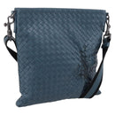BOTTEGA VENETA INTRECCIATO Shoulder Bag Leather Blue Auth ep16114V-1