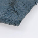 BOTTEGA VENETA INTRECCIATO Shoulder Bag Leather Blue Auth ep16114V-8