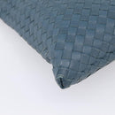 BOTTEGA VENETA INTRECCIATO Shoulder Bag Leather Blue Auth ep16114V-15