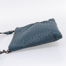 BOTTEGA VENETA INTRECCIATO Shoulder Bag Leather Blue Auth ep16114V-3