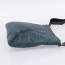 BOTTEGA VENETA INTRECCIATO Shoulder Bag Leather Blue Auth ep16114V-4