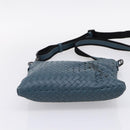 BOTTEGA VENETA INTRECCIATO Shoulder Bag Leather Blue Auth ep16114V-5