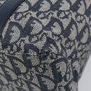 Christian Dior Trotter Canvas Hand Bag Navy Gold Auth ep16121-11