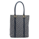 Christian Dior Trotter Canvas Hand Bag Navy Gold Auth ep16121-2