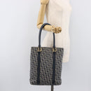 Christian Dior Trotter Canvas Hand Bag Navy Gold Auth ep16121-26