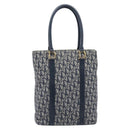 Christian Dior Trotter Canvas Hand Bag Navy Gold Auth ep16121-3