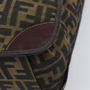 FENDI Zucca Canvas Hand Bag Black Brown Auth ep16123-9
