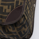 FENDI Zucca Canvas Hand Bag Black Brown Auth ep16123-16