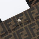 FENDI Zucca Canvas Hand Bag Black Brown Auth ep16123-10