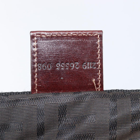 FENDI Zucca Canvas Hand Bag Black Brown Auth ep16123