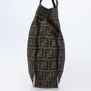 FENDI Zucca Canvas Hand Bag Black Brown Auth ep16123-4