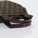 FENDI Zucca Canvas Hand Bag Black Brown Auth ep16123-7