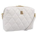 BALENCIAGA Camera Bag Shoulder Bag Leather White Gold 600325 Auth ep16124A-1