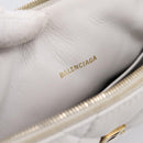 BALENCIAGA Camera Bag Shoulder Bag Leather White Gold 600325 Auth ep16124A-17