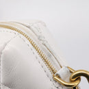 BALENCIAGA Camera Bag Shoulder Bag Leather White Gold 600325 Auth ep16124A-24