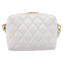 BALENCIAGA Camera Bag Shoulder Bag Leather White Gold 600325 Auth ep16124A-3