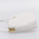 BALENCIAGA Camera Bag Shoulder Bag Leather White Gold 600325 Auth ep16124A-4