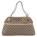 GUCCI GG Canvas Tote Bag Beige Gold 121023 Auth ep16127-13