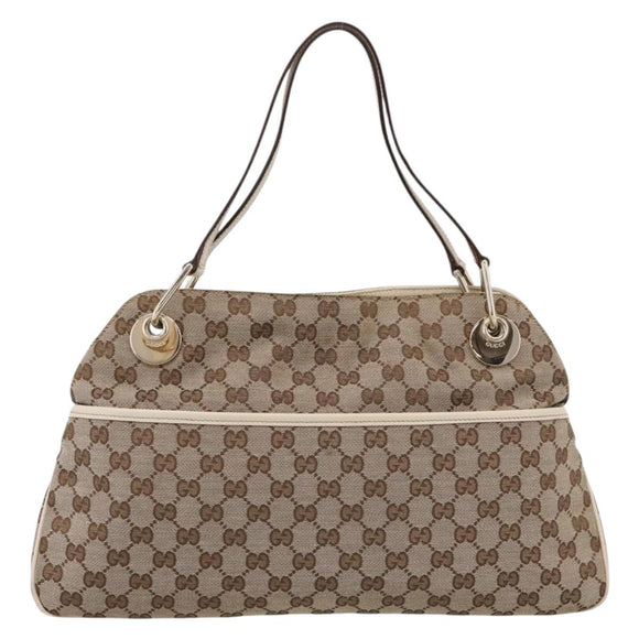 GUCCI GG Canvas Tote Bag Beige Gold 121023 Auth ep16127