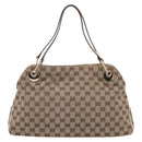 GUCCI GG Canvas Tote Bag Beige Gold 121023 Auth ep16127-2
