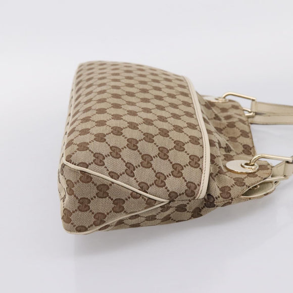 GUCCI GG Canvas Tote Bag Beige Gold 121023 Auth ep16127