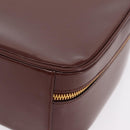 GUCCI Vanity Hand Bag Patent leather 2way Brown Gold 000 270 0323 Auth ep16129-18