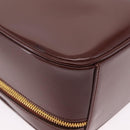GUCCI Vanity Hand Bag Patent leather 2way Brown Gold 000 270 0323 Auth ep16129-19